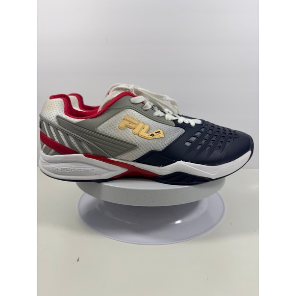 Fila Energized Tennis Shoes White‎ Navy Red Lace Up Athletic Men Size 11.5 main image 7